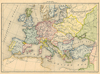 kaart Europa aan het einde der 14e Eeuw
