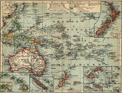 kaarten van Australië/Oceanië op atlasenkaart