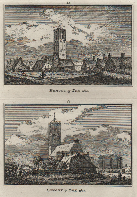 afbeelding van prent Egmont op Zee 1620 van A. Rademaker (Egmond aan Zee)