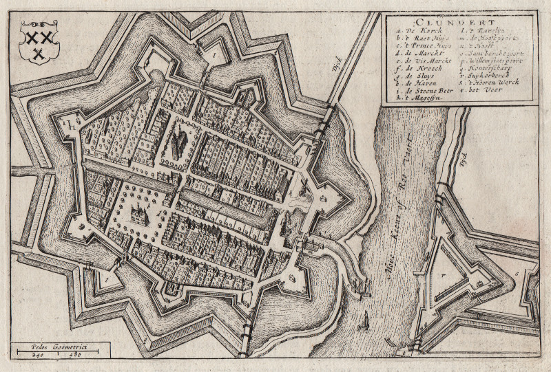 afbeelding van plattegrond Clundert van Joan Blaeu (Klundert)