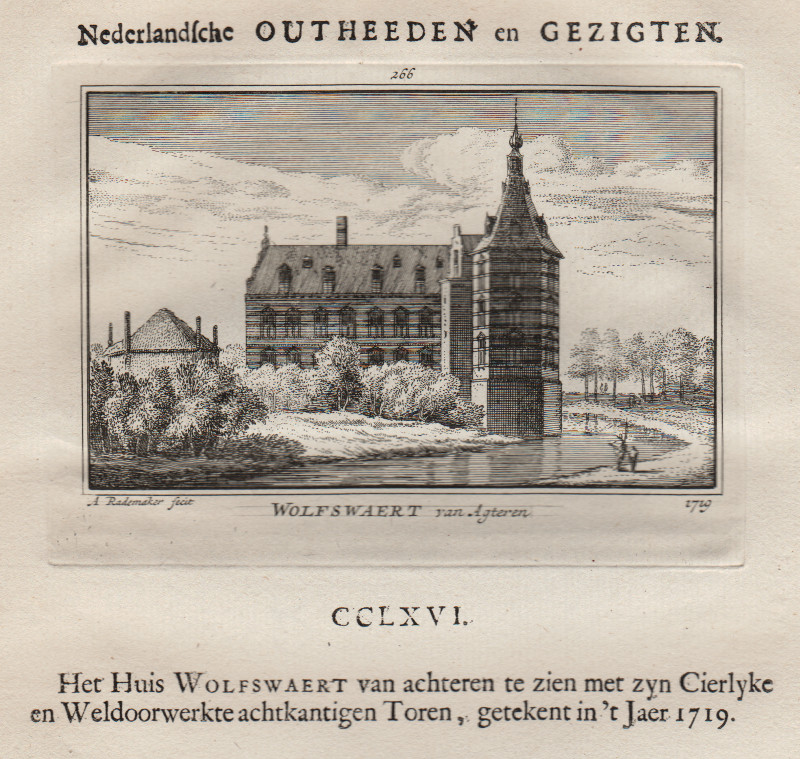 afbeelding van prent Wolfswaert van Agteren 1719 van A. Rademaker (Beesd)