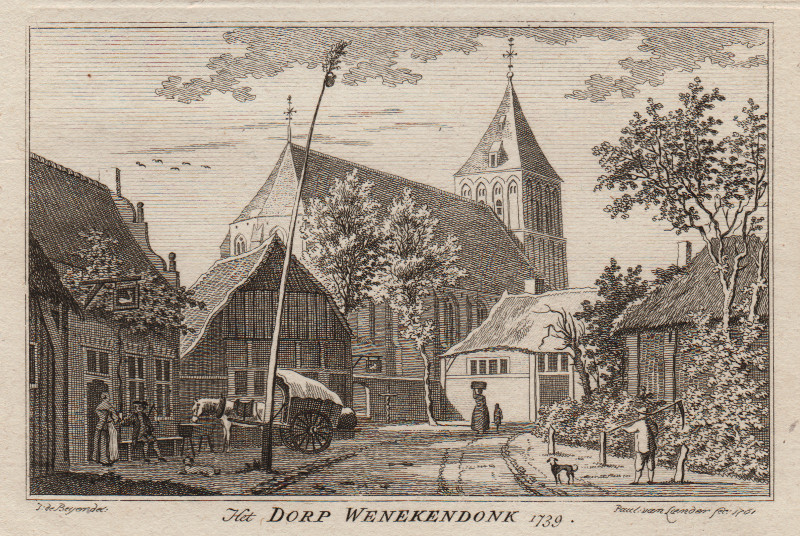 afbeelding van prent Het Dorp Wenekendonk 1739 van Paul van Liender, Jan de Beijer (Winnekendonk)