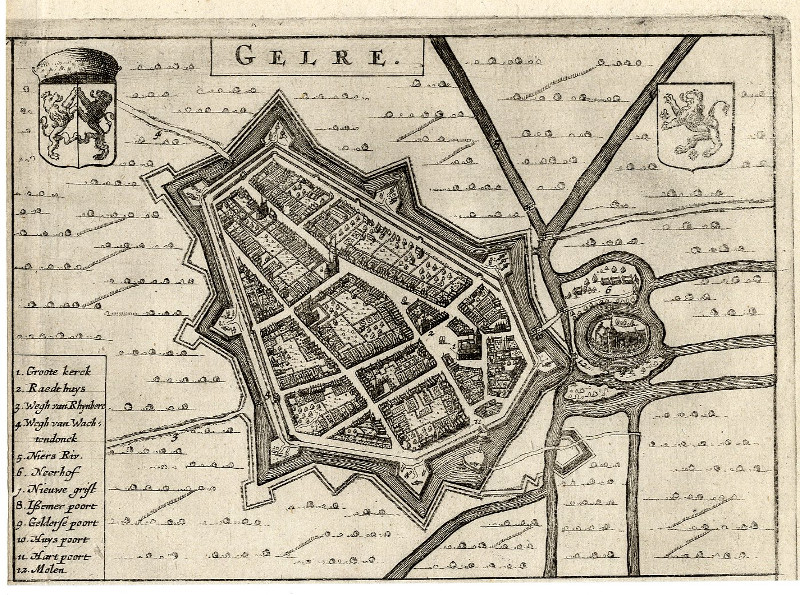 afbeelding van plattegrond Gelre van nn (Geldern)