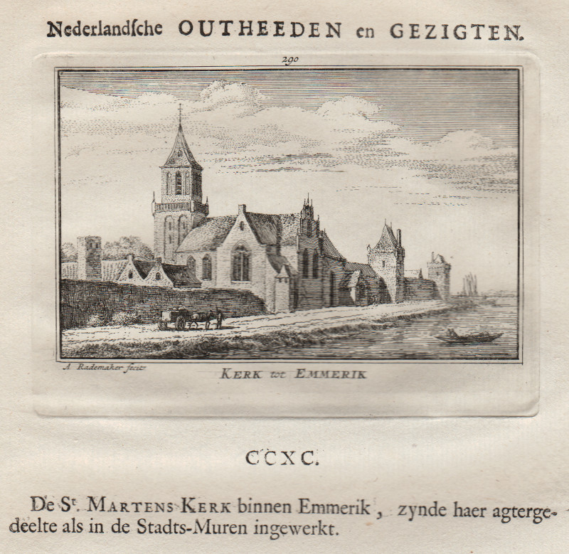 afbeelding van prent Kerk tot Emmerik van A. Rademaker (Emmerik)