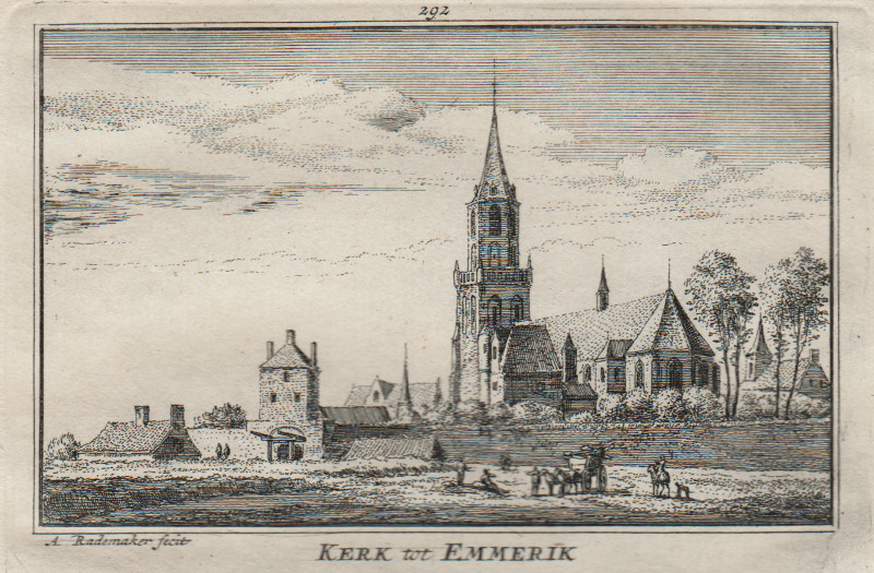 afbeelding van prent Kerk tot Emmerik van A. Rademaker (Emmerik)