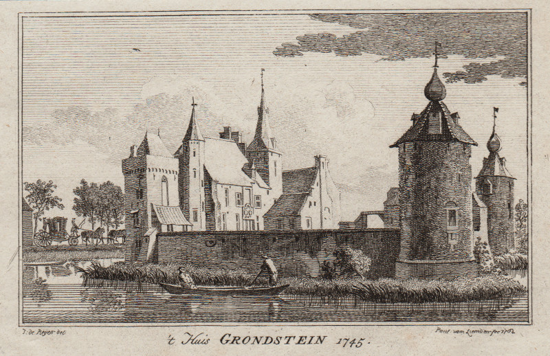 afbeelding van prent ´t Huis Grondstein 1745 van Paul van Liender, Jan de Beijer (Elten)