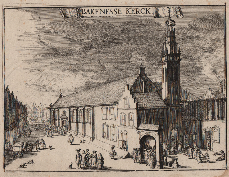 afbeelding van prent Bakenesse Kerck van Romeyn de Hooghe (Haarlem)