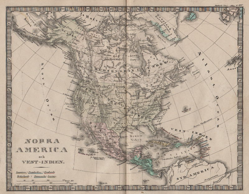 afbeelding van kaart Norra America och Vest-Indien van Stieler