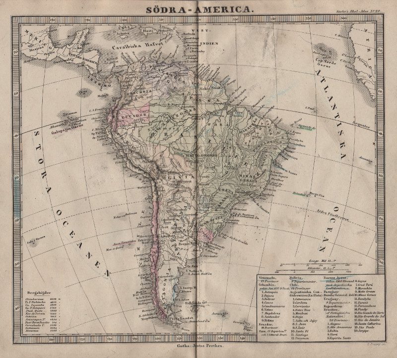 afbeelding van kaart Södra-America van Stieler