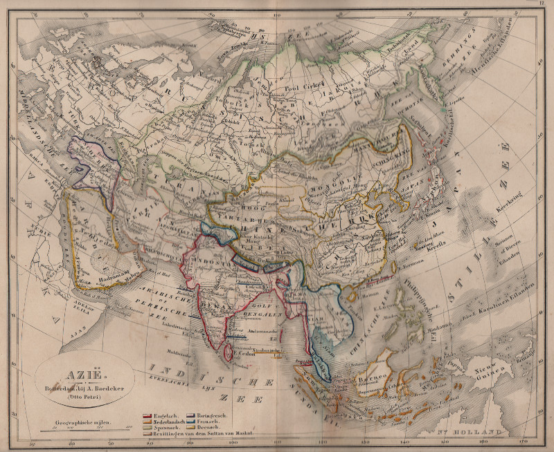 afbeelding van kaart Azië van A. Baedeker
