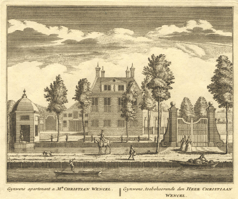 afbeelding van prent Gynwens, toebehoorende den Heer Christiaan Wencel van A. Rademaker (Baambrugge)