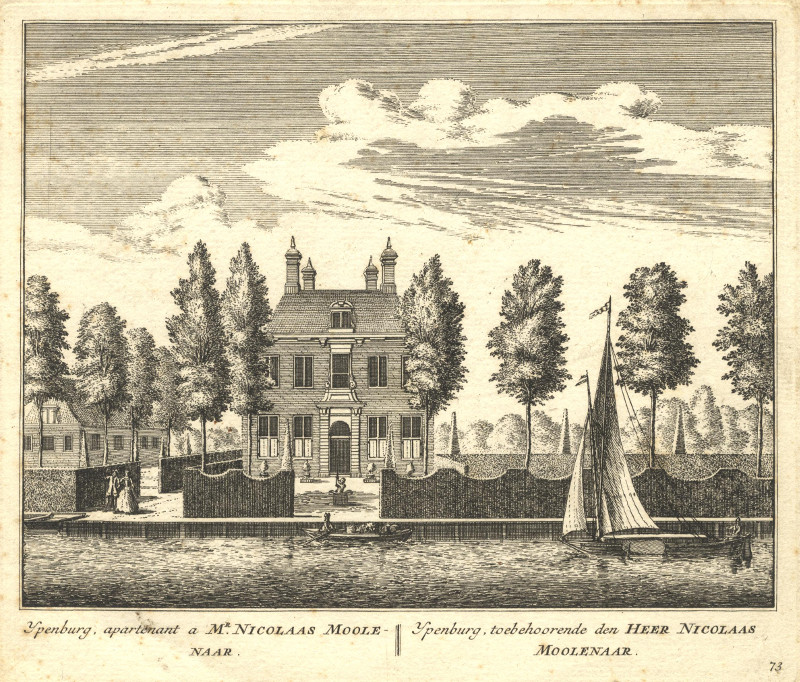 afbeelding van prent Ypenburg, toebehoorende den Heer Nicolaas Moolenaar van A. Rademaker (Baambrugge)
