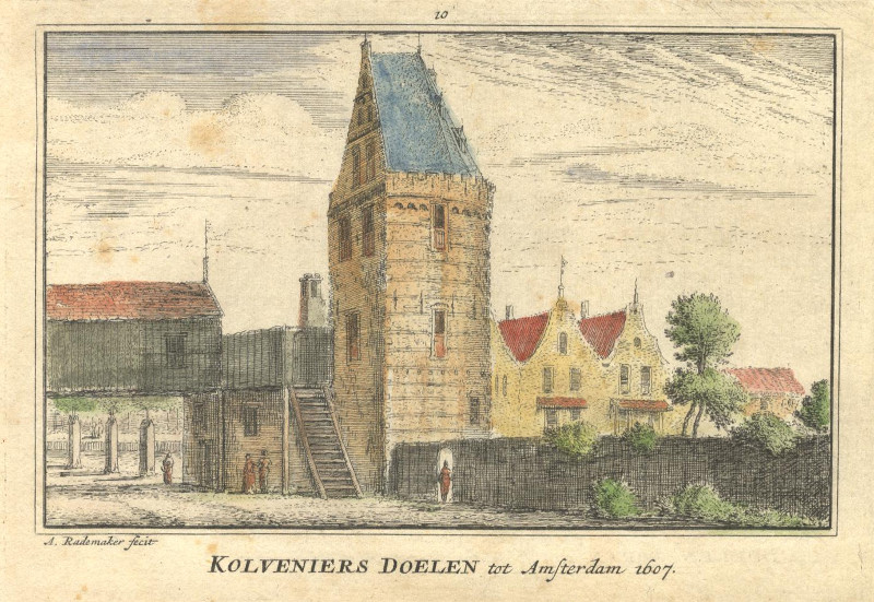 afbeelding van prent Kolveniers Doelen tot Amsterdam 1607 van A. Rademaker (Amsterdam)