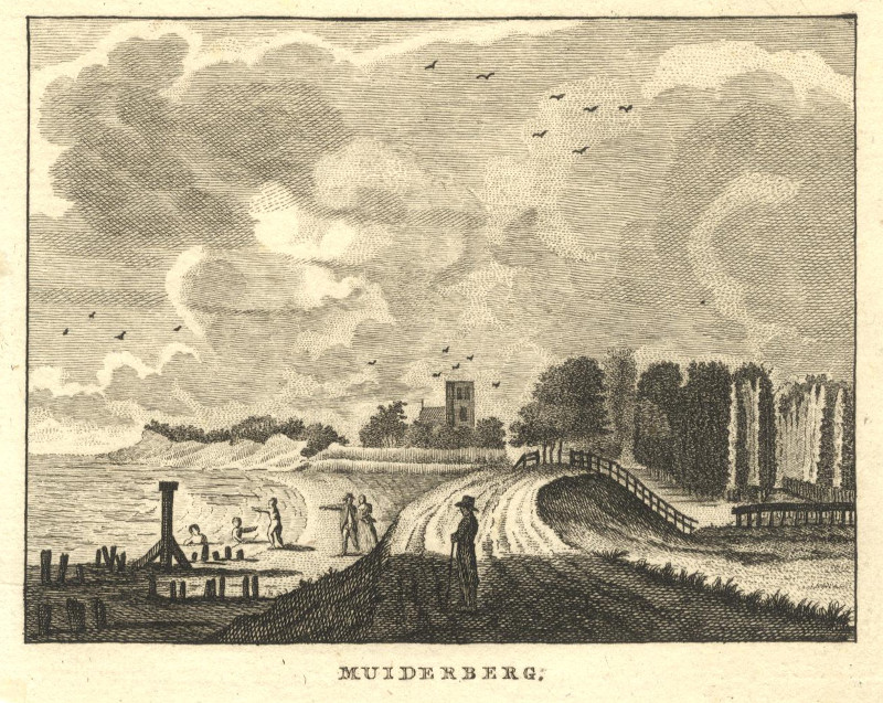 afbeelding van prent Muiderberg van C.F. Bendorp, J. Bulthuis (Muiderberg)