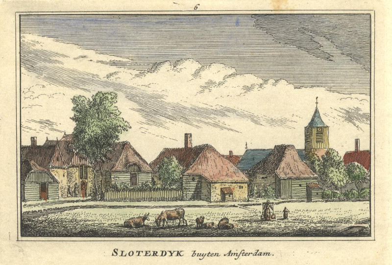 afbeelding van prent Sloterdyk buyten Amsterdam van A. Rademaker (Amsterdam)