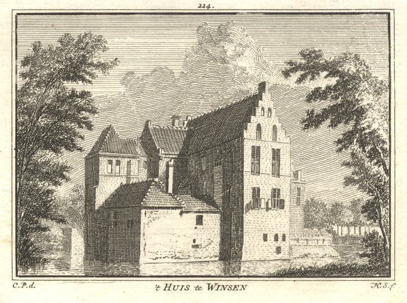 afbeelding van prent ´t Huis te Winsen van H. Spilman, C. Pronk (Winssen)