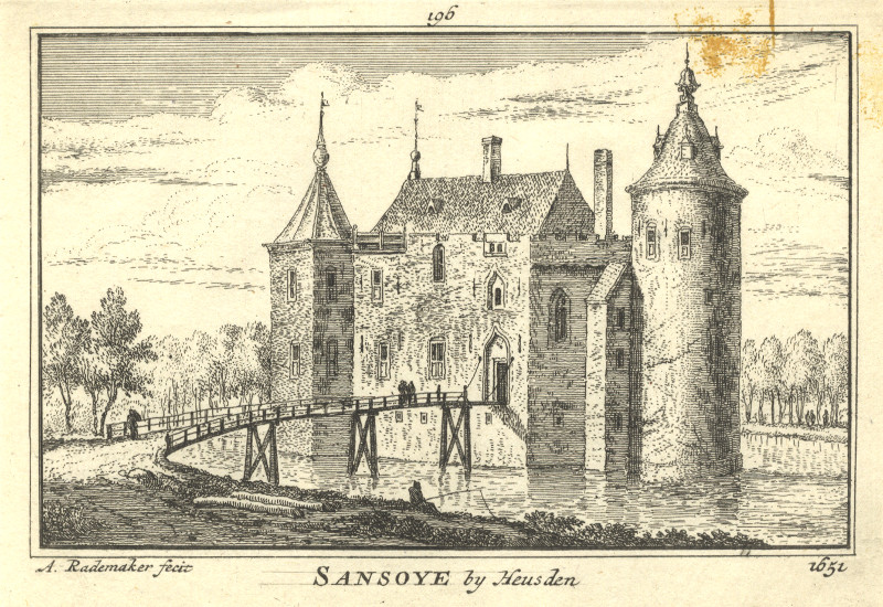 afbeelding van prent Sansoye by Heusden 1651 van A. Rademaker (Heusden)