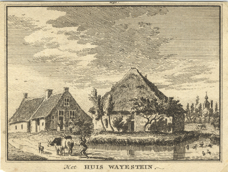 afbeelding van prent Het Huis Wayestein van H. Spilman, J. de Beijer (Amerongen)