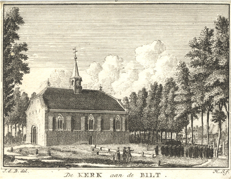 afbeelding van prent De kerk aan de Bilt van H. Spilman, J. de Beijer (De Bilt)
