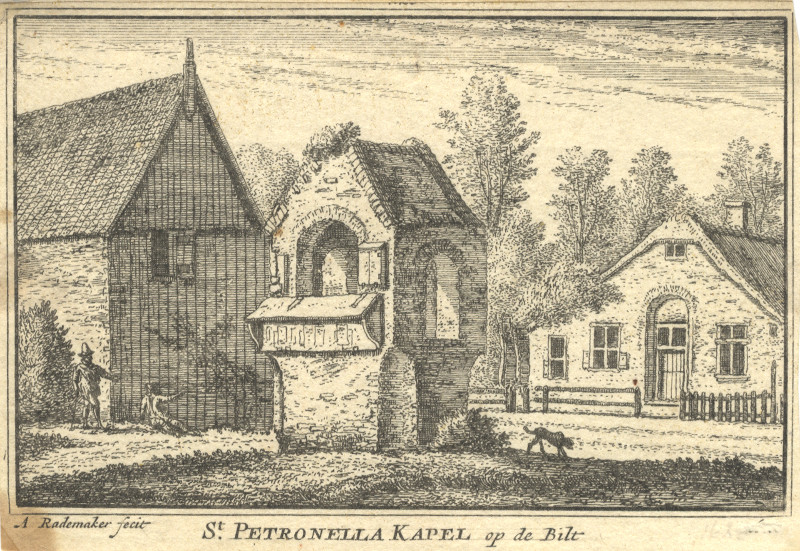 afbeelding van prent St. Petronella Kapel op de Bilt van A. Rademaker (De Bilt)