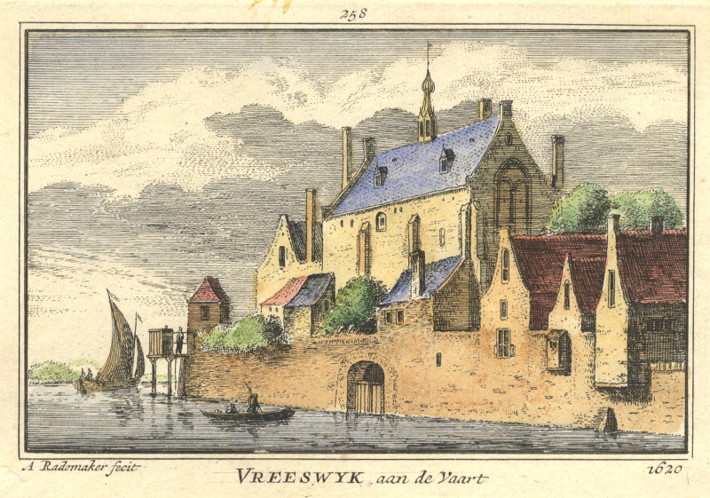 afbeelding van prent Vreeswyk aan de Vaart 1620 van A. Rademaker (Vreeswijk)