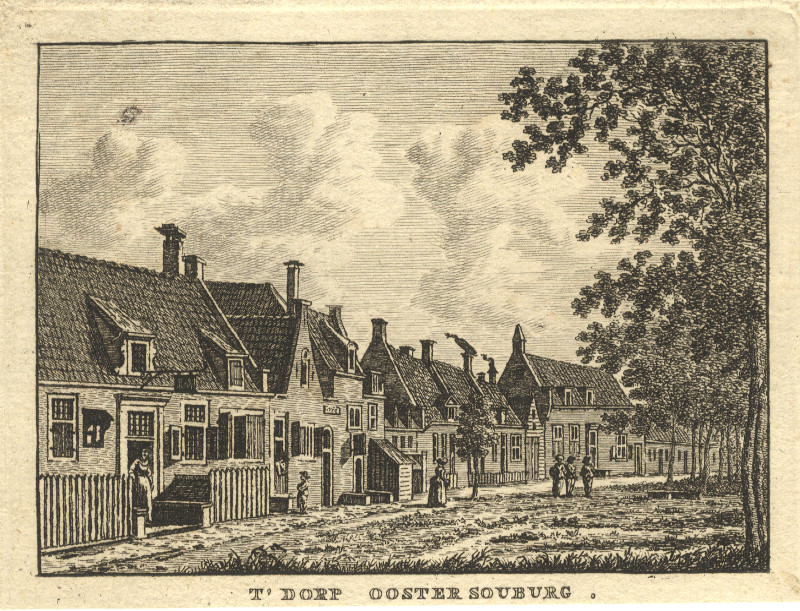 afbeelding van prent T´Dorp Ooster Souburg van C.F. Bendorp, J. Bulthuis (Oost-Souburg)