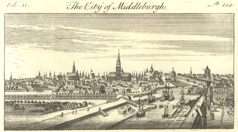 afbeelding van prent The City of Middleburgh van nn (Middelburg)