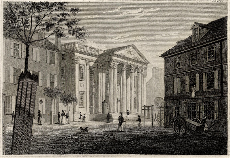 afbeelding van prent Girard´s Bank in Philadelphia van nn (Philadelphia)