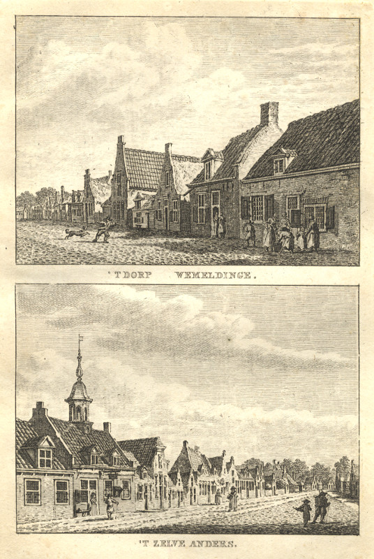 afbeelding van prent ´t Dorp Wemeldinge; ´T Zelve Anders van C.F. Bendorp, J. Bulthuis (Wemeldinge)