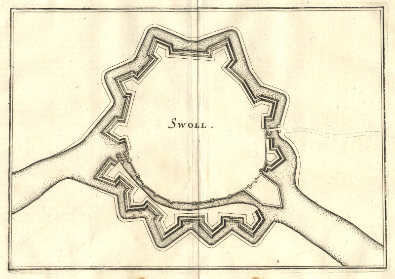 afbeelding van plattegrond Swoll van C. Merian (Zwolle)