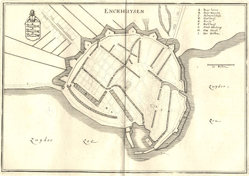 afbeelding van plattegrond Enckhuysen van C. Merian (Enkhuizen)