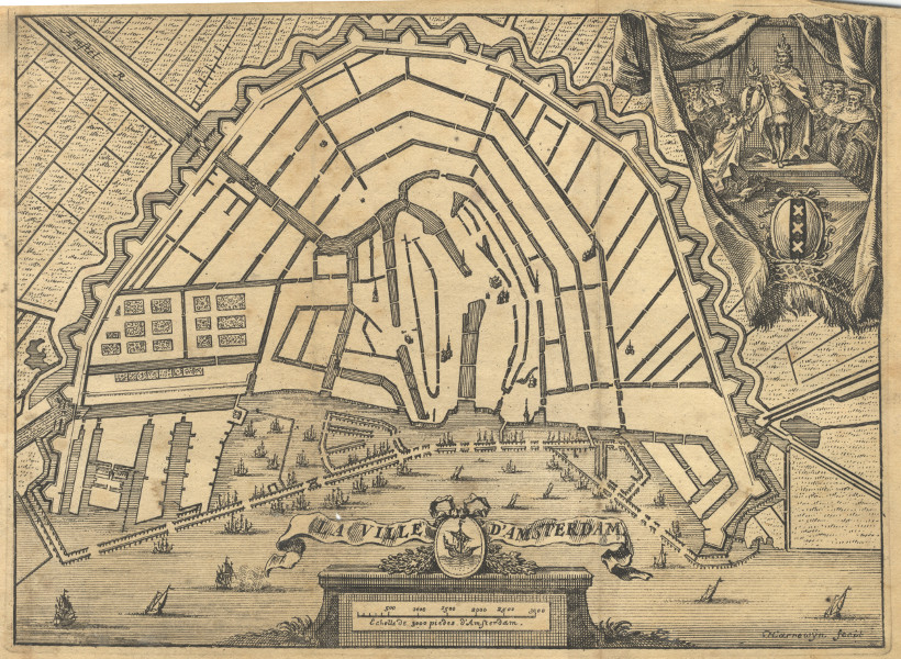 afbeelding van plattegrond La Ville d´Amsterdam van J. Harrewijn (Amsterdam)