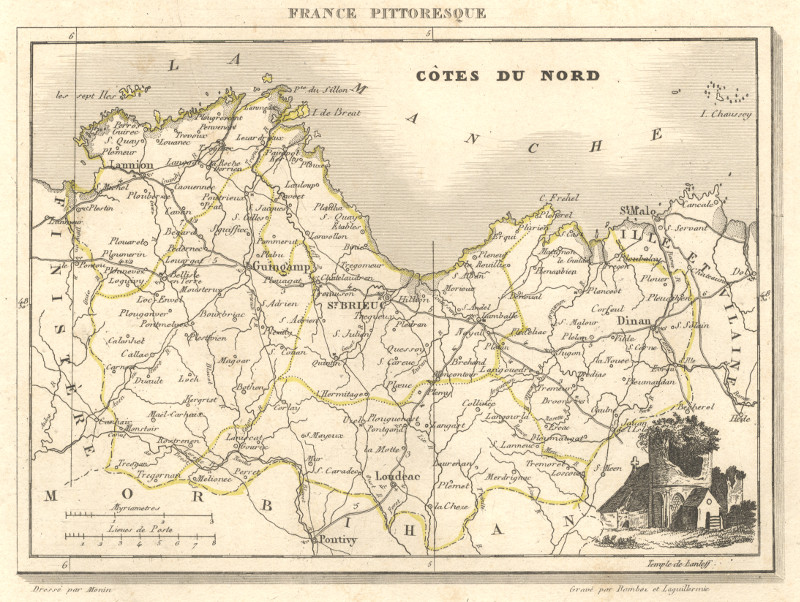 afbeelding van kaart Cotes du Nord van C.V. Monin