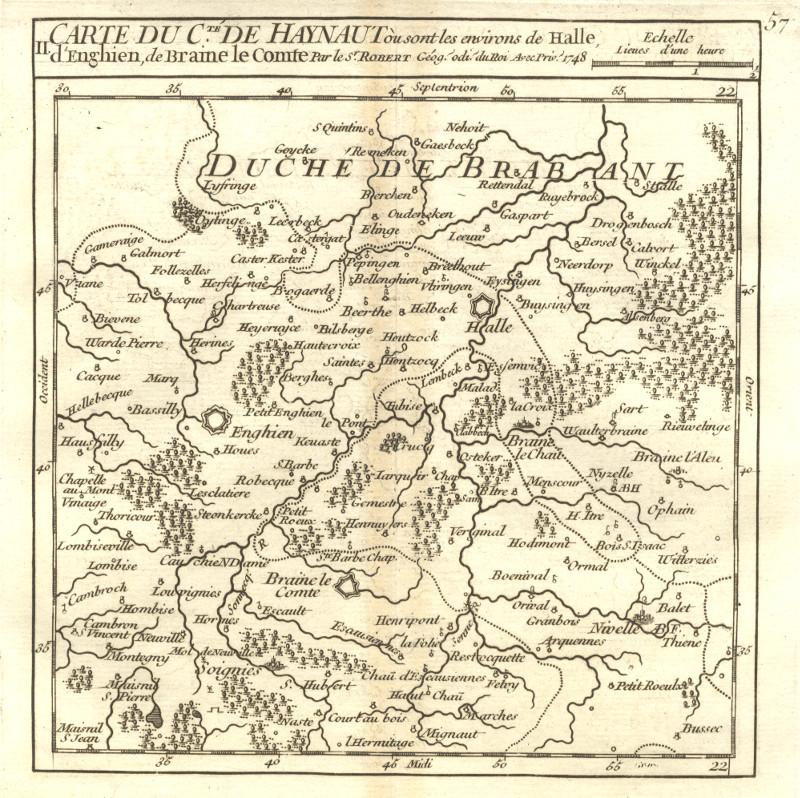 afbeelding van kaart Carte du Comte de Haynaut van M. Robert
