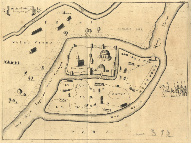 afbeelding van plattegrond De Stad Wtregt inden Jare 690 van nn naar E. van Engelen (Utrecht)