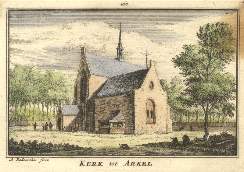 afbeelding van prent Kerk tot Arkel van A. Rademaker (Arkel)