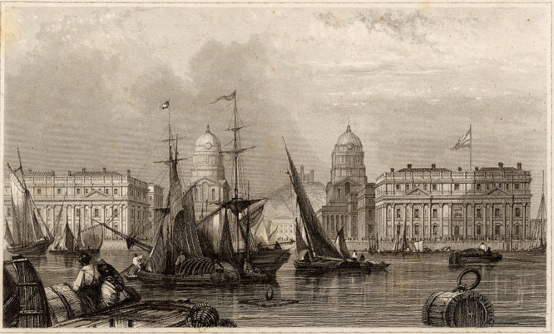 afbeelding van prent Greenwich-Hospital van Meyer (Londen, London)