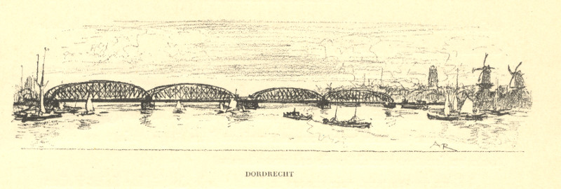 afbeelding van prent Dordrecht van A. Robida (Dordrecht)