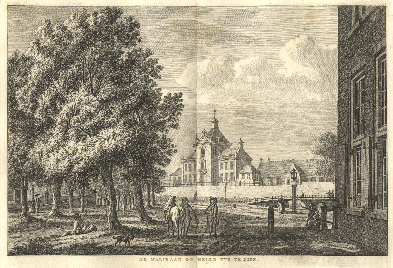 afbeelding van prent De Malibaan op Belle Vue te Zien van K.F. Bendorp naar J. Bulthuis (Utrecht)