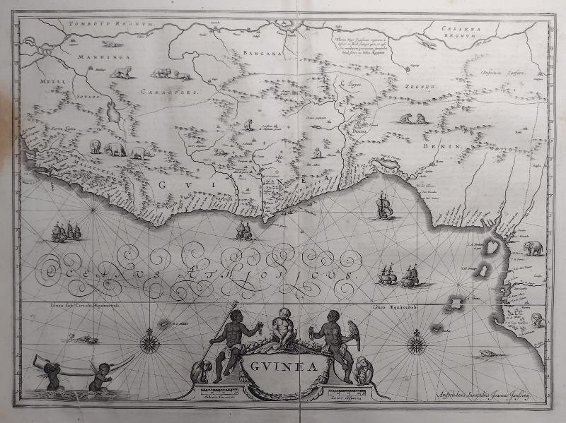 afbeelding van kaart Guinea van J. Janssonius