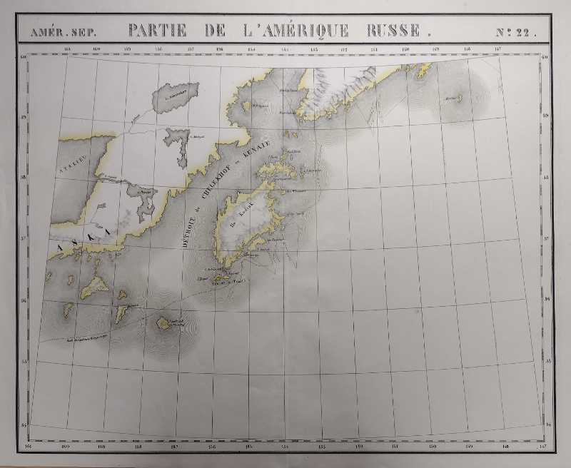 afbeelding van kaart Partie de L´Amerique Russe, Amer. Sep. No. 22 van Philippe Vandermaelen