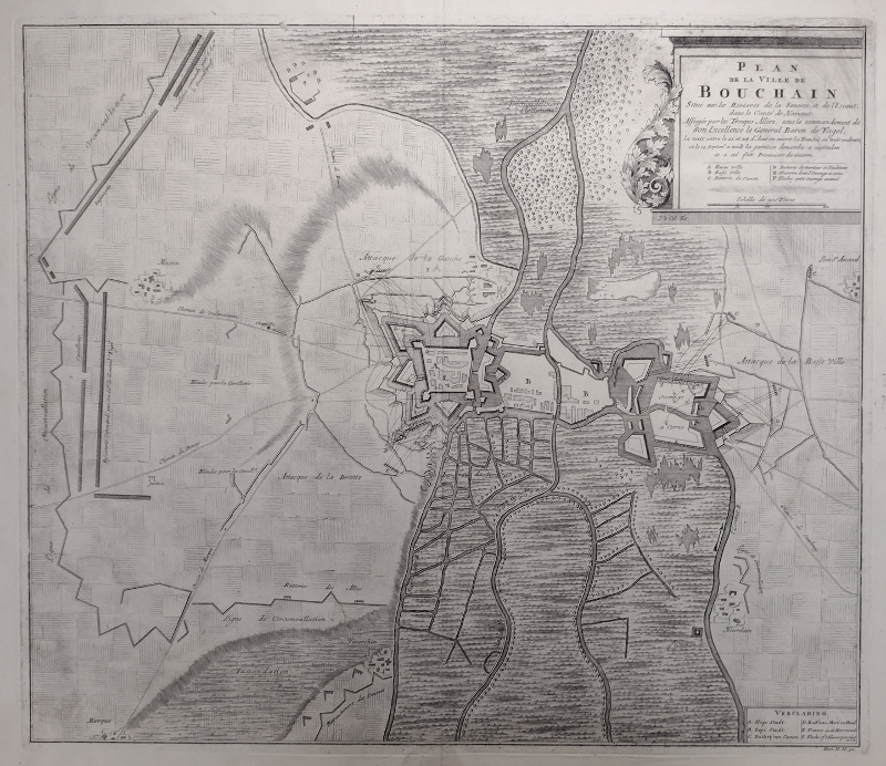 afbeelding van kaart Plan de la Ville de Bouchain van Anna Beek, Pieter Mortier