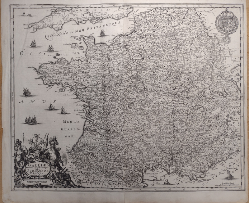 afbeelding van kaart Galliae Nova et Accurata descriptio Vulgo Royaume de France van J. Janssonius