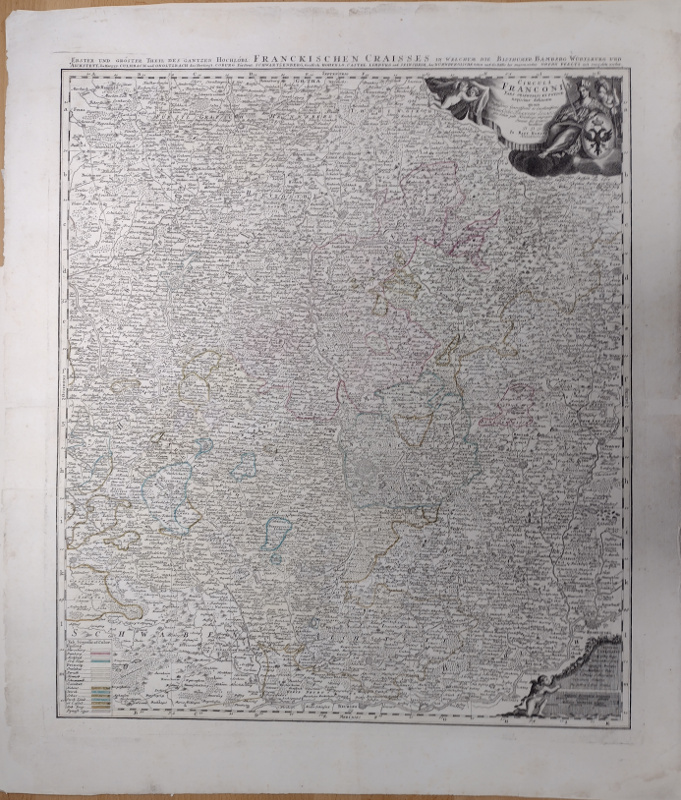 afbeelding van kaart Circuli Franconiae pars orientalis et potior van J.B. Homann