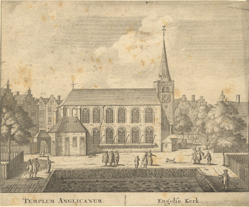 afbeelding van prent Templum Anglicanum, Engelse Kerk van P. Schenk (Amsterdam)