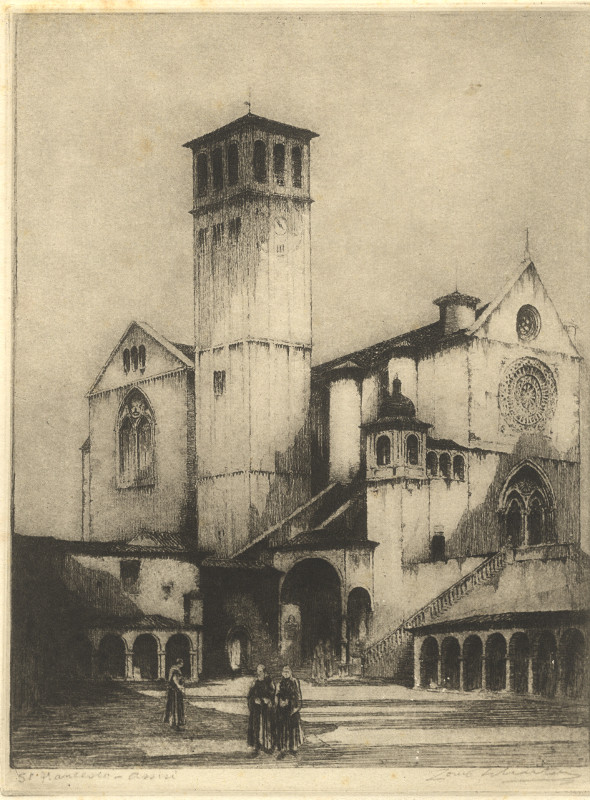 afbeelding van prent St. Francesco Assisi van Louis Wherter (Assisi)
