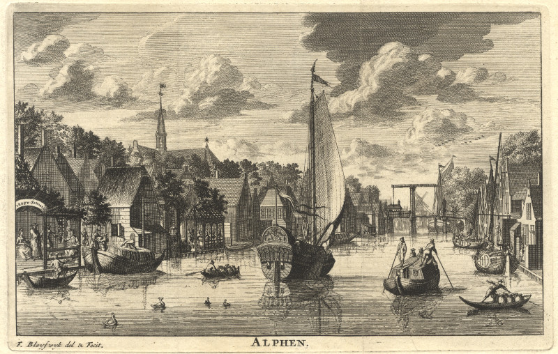 afbeelding van prent Alphen van F. van Bleyswijck (Alphen aan de Rijn)