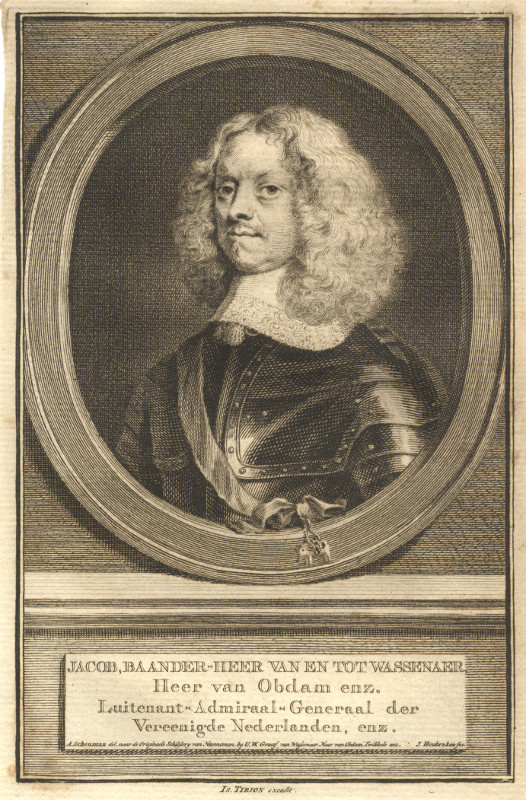 afbeelding van prent Jacob, Baander-heer van en tot Wassenaer, Heer van Obdam enz. van A. Schouman, J. Houbraken (Politici, )