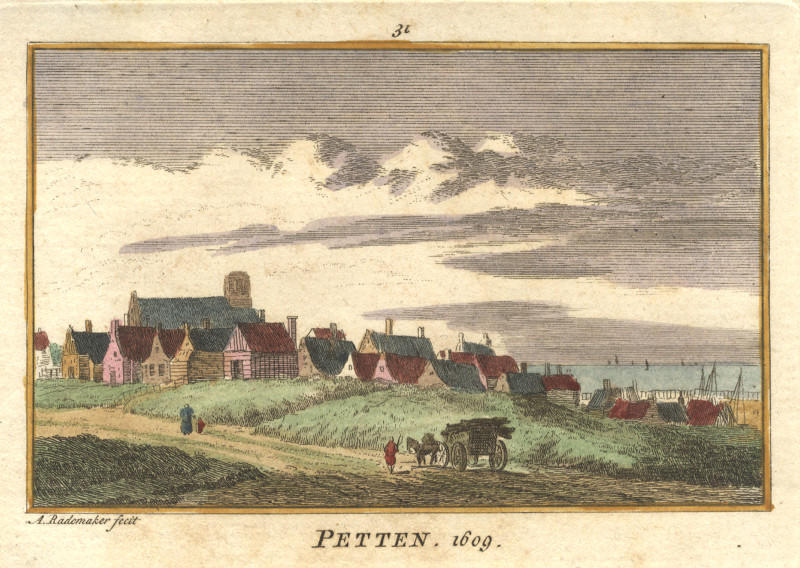 afbeelding van prent Petten, 1609 van A. Rademaker (Petten)