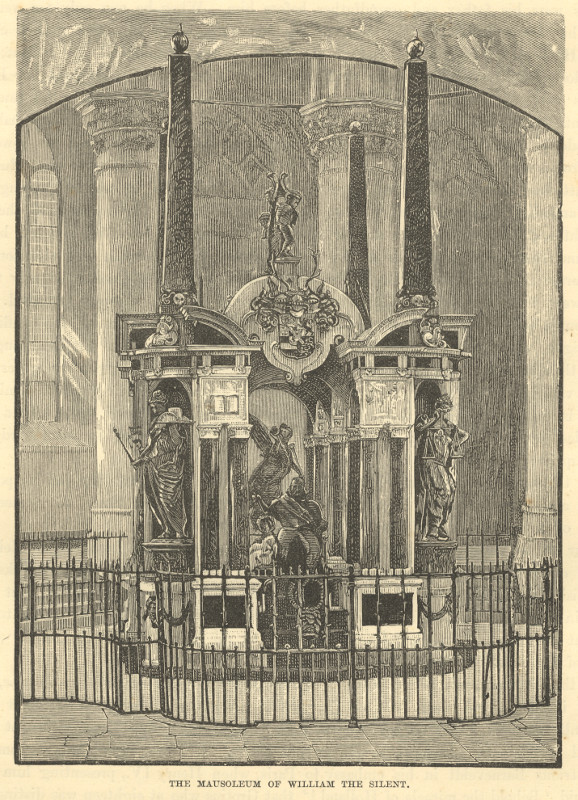 afbeelding van prent The Mausoleum of William the Silent van nn (Delft)
